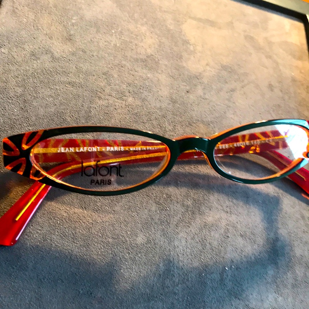 Lafont Raphia 985 khaki and orange 49/16/140 Never owned. France. Authentic